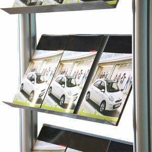 Floorstanding Brochure Holder, on wheels, STANDARD (3xA4) - Image 3