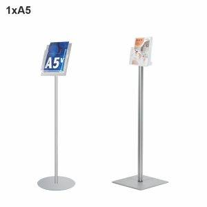 Floor-standing brochure holder 1 A5 pocket