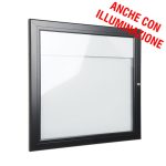 Bacheca porta menu esterno 2xA4 color nero con pannello personalizzabile disponibile anche con illuminazione led