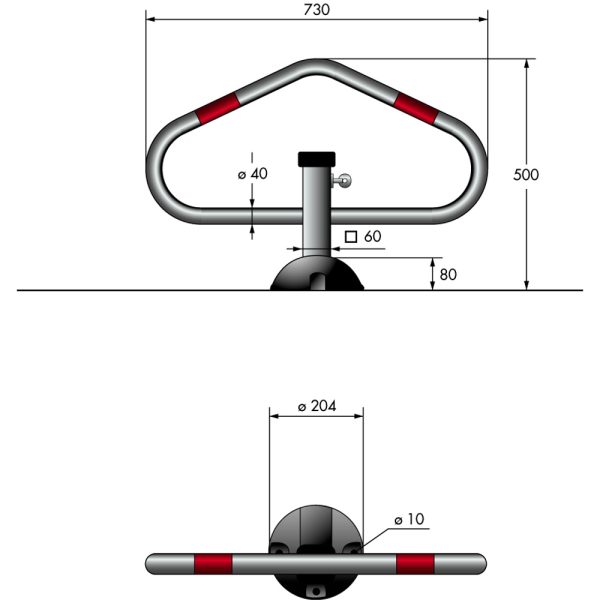 Dissuasore manuale di parcheggio L-73